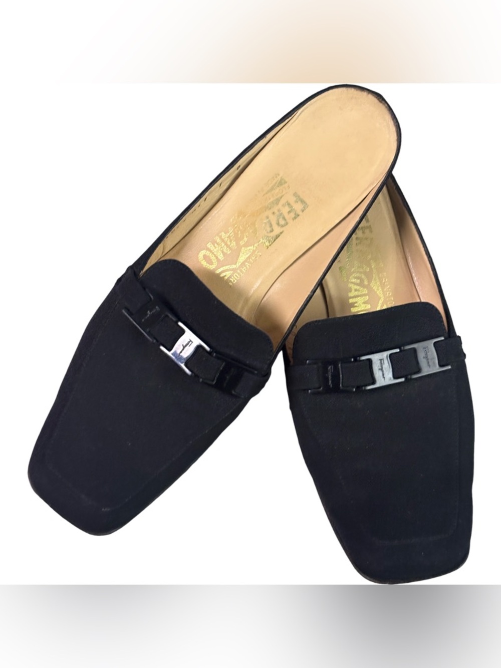 Salvatore Ferragamo Boutique Black Mule Women Size 7 B